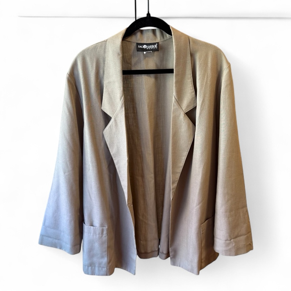 Vintage Pale Green Solid Blazer | Sag Harbor